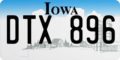 IA license plate DTX896