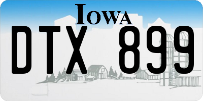 IA license plate DTX899