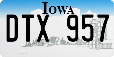 IA license plate DTX957
