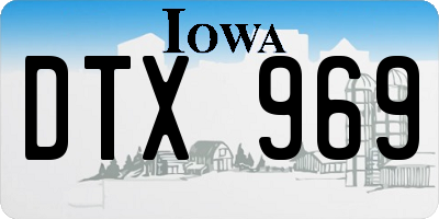 IA license plate DTX969