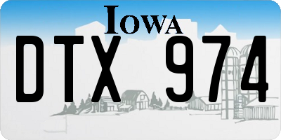 IA license plate DTX974