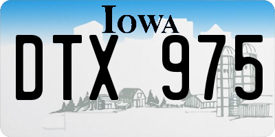 IA license plate DTX975