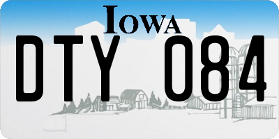 IA license plate DTY084