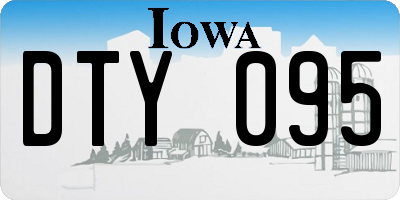 IA license plate DTY095
