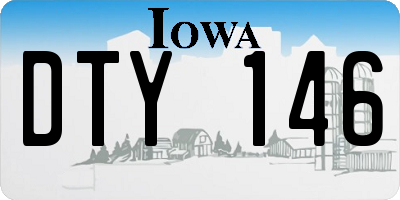 IA license plate DTY146