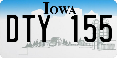 IA license plate DTY155