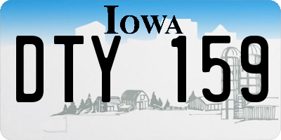 IA license plate DTY159