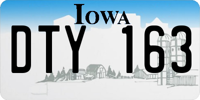 IA license plate DTY163