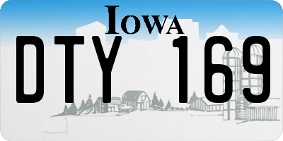 IA license plate DTY169