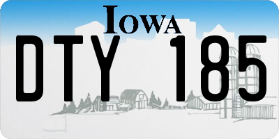 IA license plate DTY185