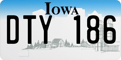 IA license plate DTY186