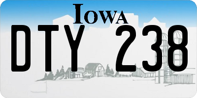 IA license plate DTY238