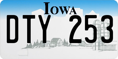IA license plate DTY253