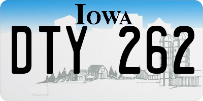 IA license plate DTY262