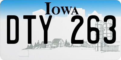 IA license plate DTY263