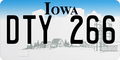 IA license plate DTY266