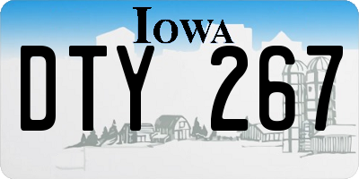IA license plate DTY267