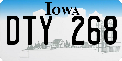 IA license plate DTY268