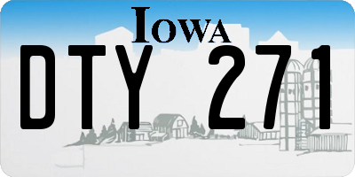 IA license plate DTY271