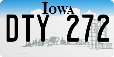 IA license plate DTY272