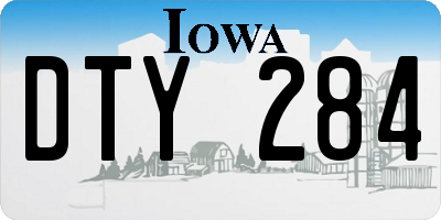 IA license plate DTY284