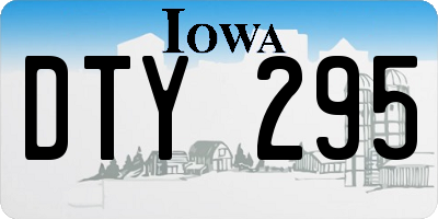 IA license plate DTY295