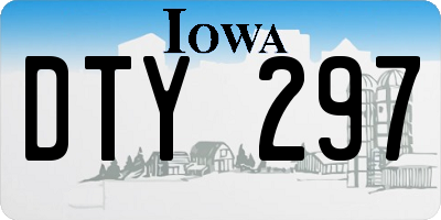 IA license plate DTY297