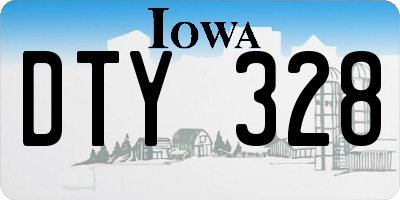 IA license plate DTY328