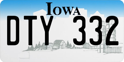 IA license plate DTY332