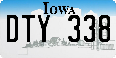 IA license plate DTY338