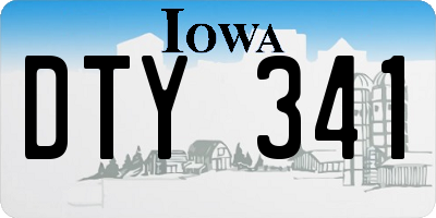IA license plate DTY341