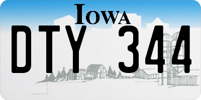 IA license plate DTY344