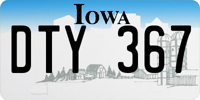 IA license plate DTY367