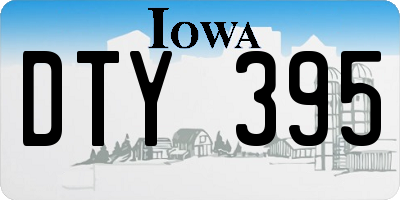 IA license plate DTY395