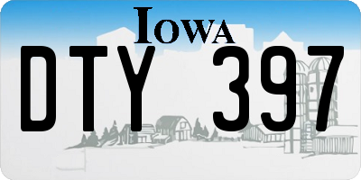 IA license plate DTY397