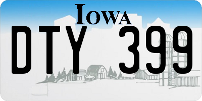 IA license plate DTY399