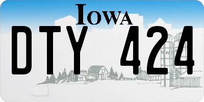 IA license plate DTY424