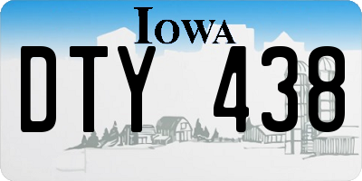 IA license plate DTY438