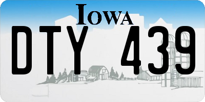 IA license plate DTY439
