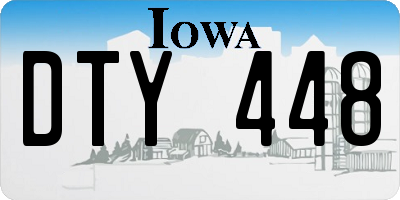 IA license plate DTY448