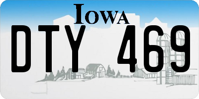 IA license plate DTY469