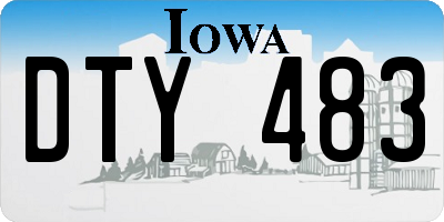 IA license plate DTY483