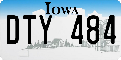 IA license plate DTY484