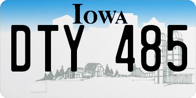 IA license plate DTY485