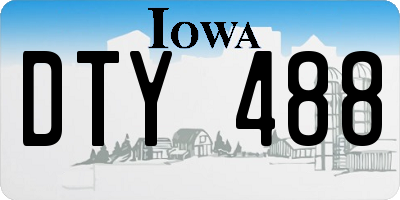 IA license plate DTY488
