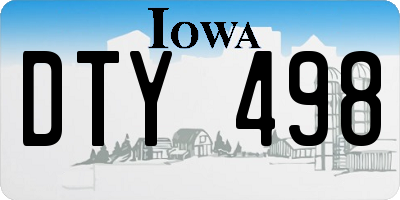 IA license plate DTY498