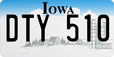 IA license plate DTY510