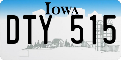 IA license plate DTY515