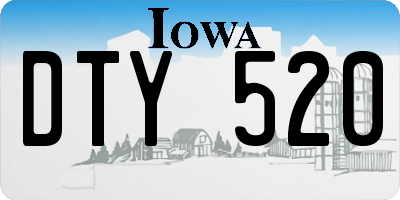 IA license plate DTY520
