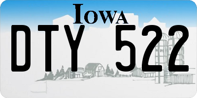 IA license plate DTY522